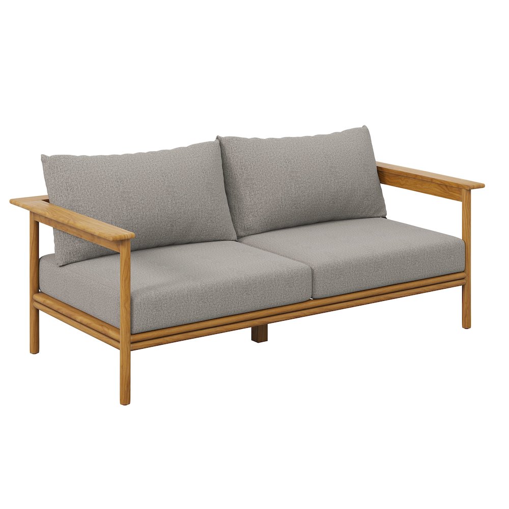 Wren 4-Piece Outdoor Patio Teak Wood Furniture Set. Picture 7