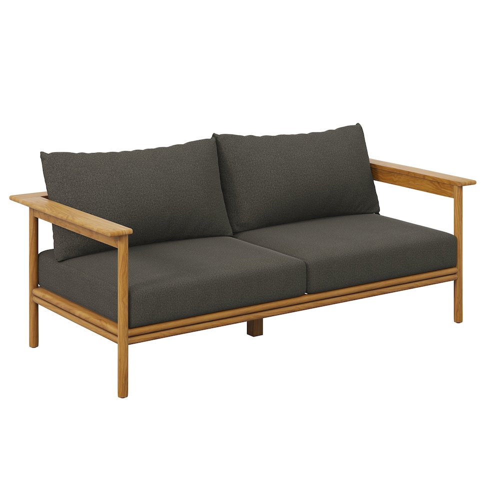 Wren 4-Piece Outdoor Patio Teak Wood Furniture Set. Picture 7