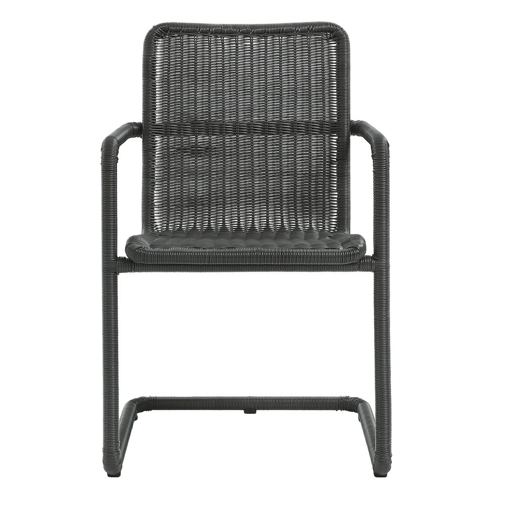 7-Piece Rectangular Outdoor Aluminum Dining Table Set with Rattan Armchairs. Picture 13