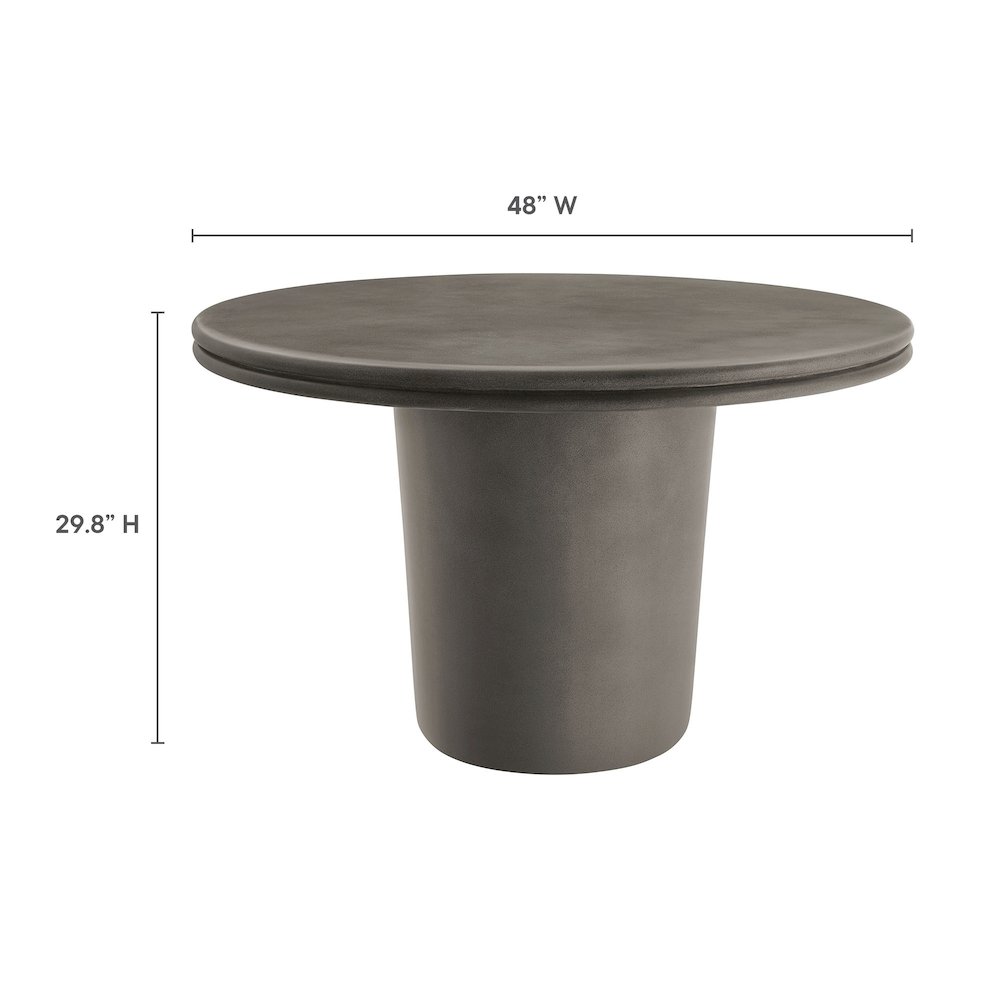 Brion Indoor - Outdoor Patio Concrete 5 Piece Dining Table Set. Picture 3