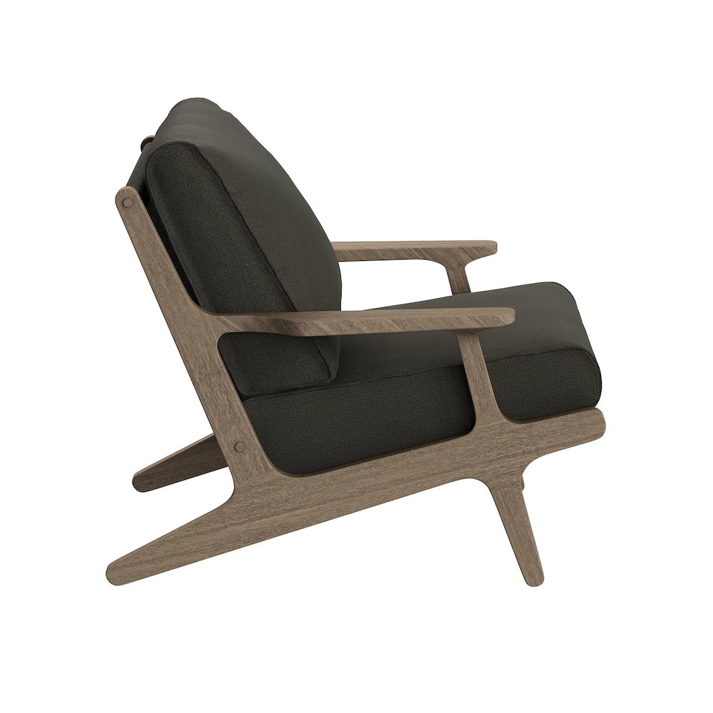 Saratoga 3-Piece Patio Teak Wood Furniture Set Lounge Chairs, Side Table. Picture 6