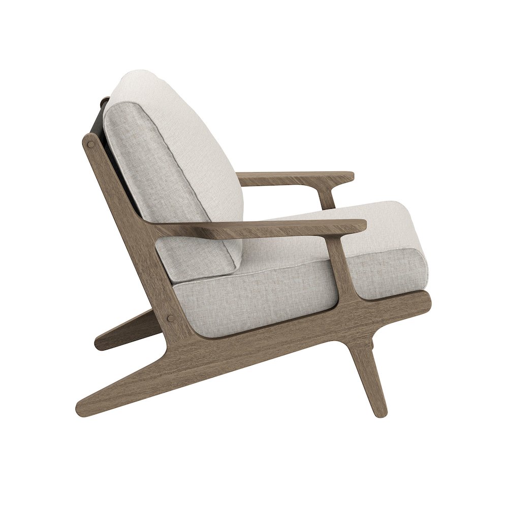Saratoga 3-Piece Patio Teak Wood Furniture Set Lounge Chairs, Side Table. Picture 6