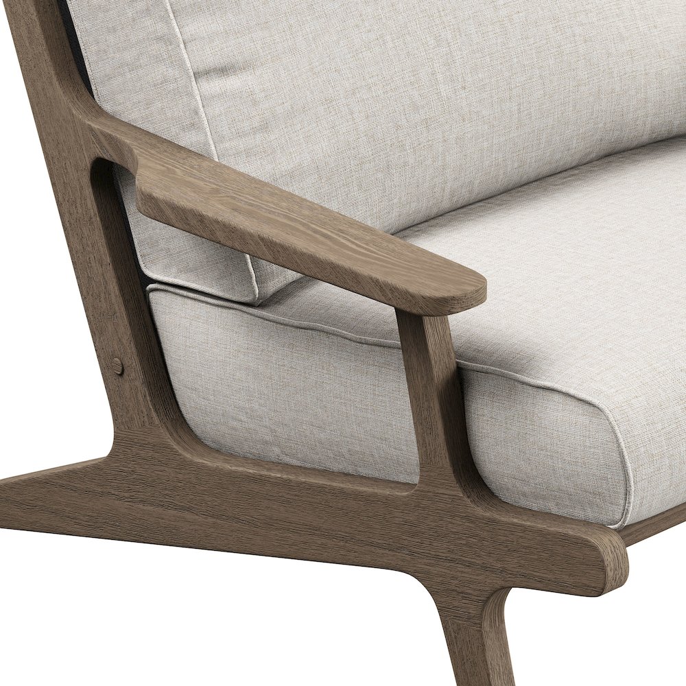 Saratoga 3-Piece Patio Teak Wood Furniture Set Lounge Chairs, Side Table. Picture 7