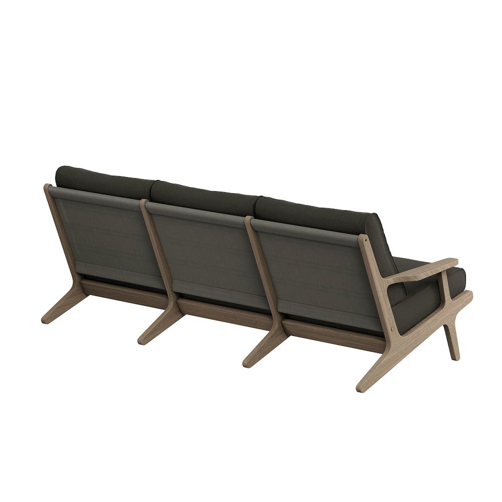 Saratoga 4-Piece Outdoor Patio Teak Wood Furniture Set. Picture 10