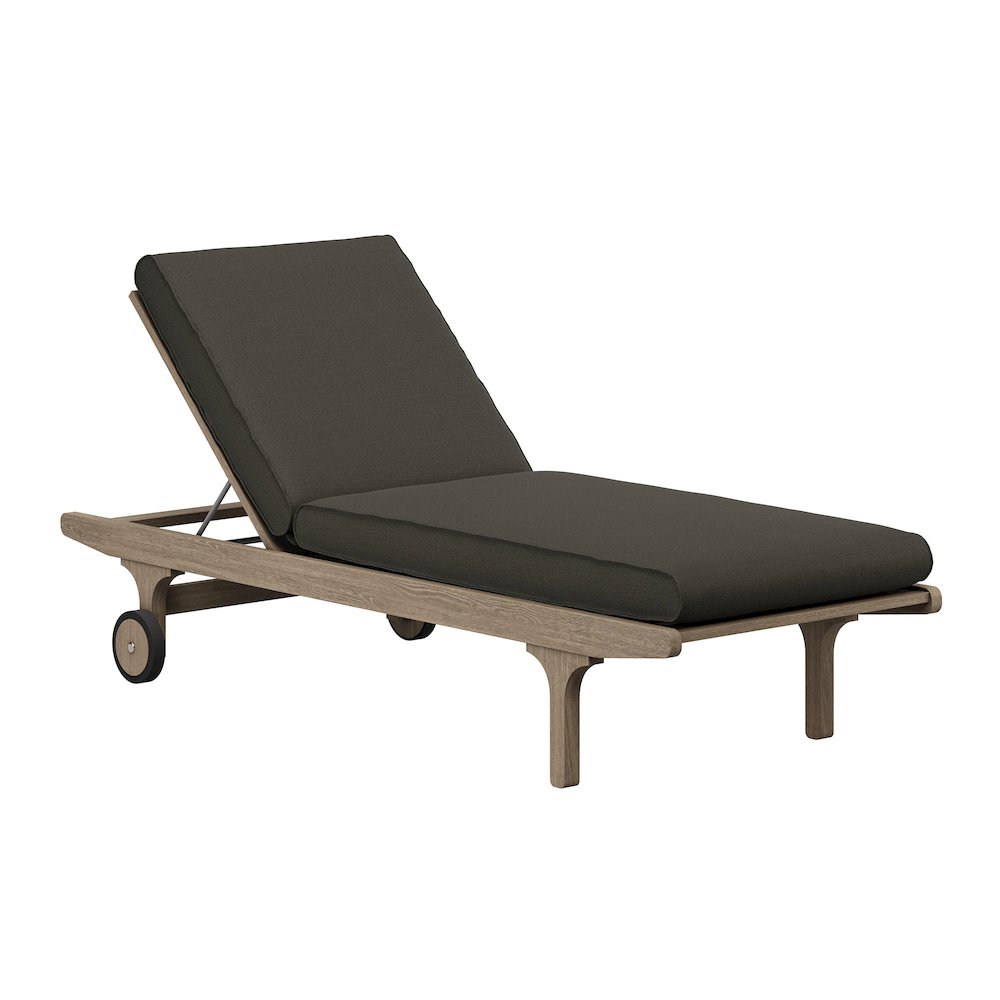 Saratoga Outdoor Patio Teak Wood 3-Piece Chaise Lounge Furniture Set. Picture 5