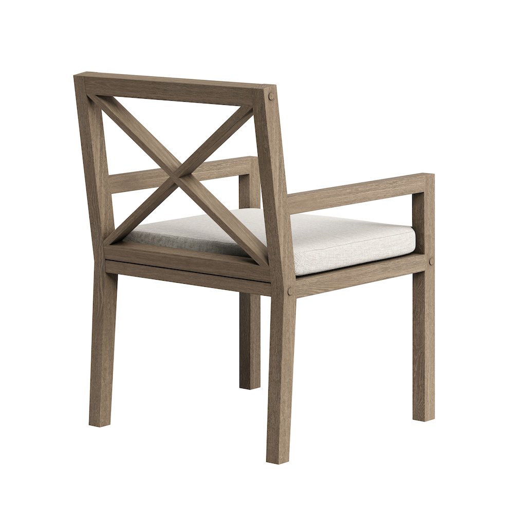 Northlake 7-Piece Outdoor Patio Teak Wood Dining Set. Picture 7