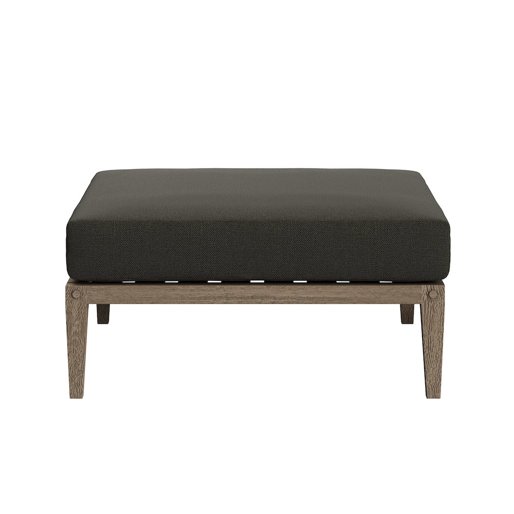 Northlake Outdoor Patio Teak Wood Loveseat and Ottoman Set. Picture 8