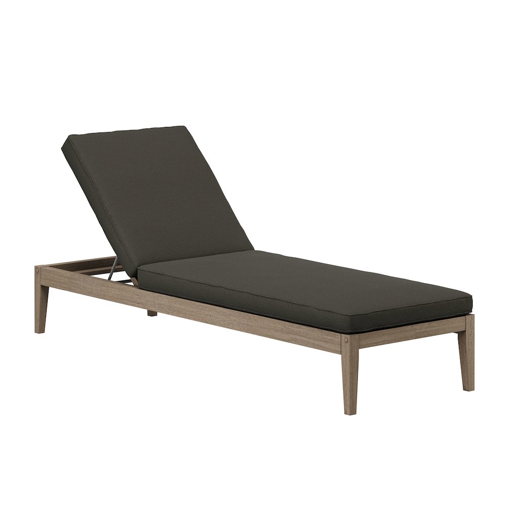 Northlake 3-Piece Patio Teak Wood Furniture Set Chaise Lounges, Side Table. Picture 5