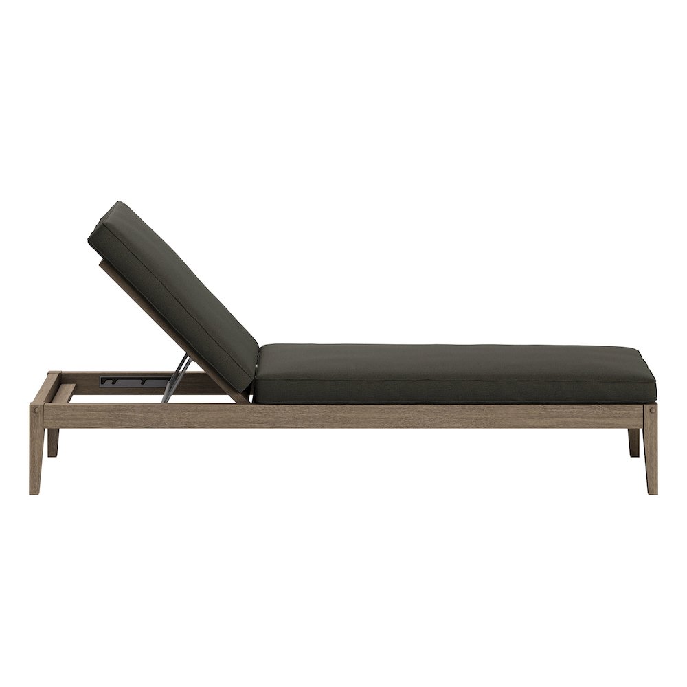 Northlake 3-Piece Patio Teak Wood Furniture Set Chaise Lounges, Side Table. Picture 7
