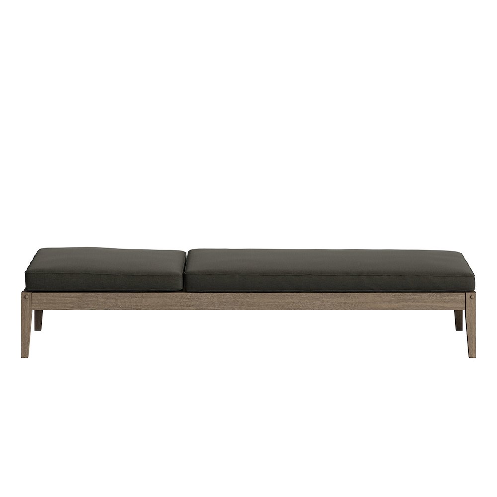Northlake 3-Piece Patio Teak Wood Furniture Set Chaise Lounges, Side Table. Picture 8