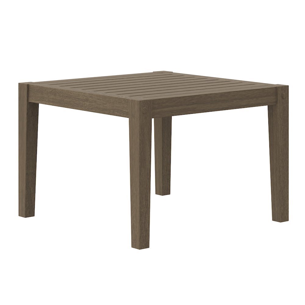 Northlake 3-Piece Patio Teak Wood Furniture Set Chaise Lounges, Side Table. Picture 6
