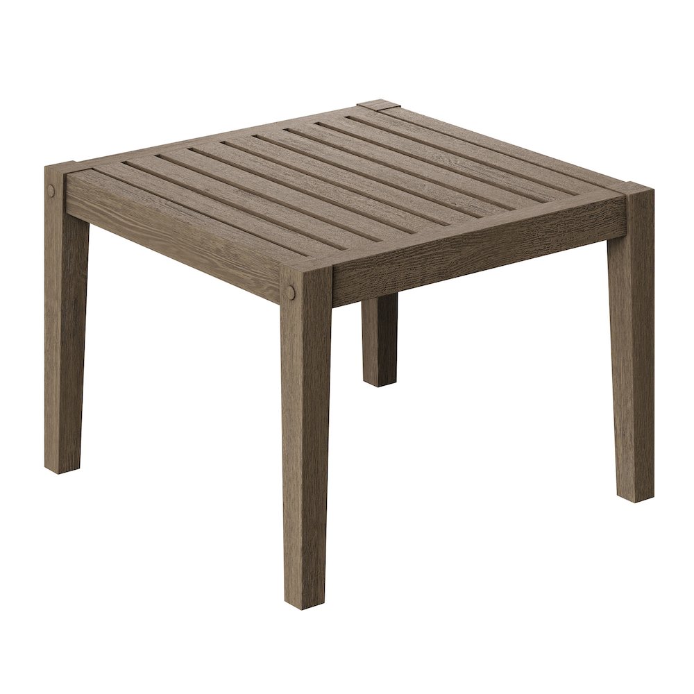 Northlake 3-Piece Patio Teak Wood Furniture Set Chaise Lounges, Side Table. Picture 10
