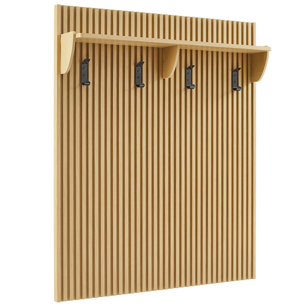 Render Fluted 3-in-1 Hall Tree With Storage Bench and Coat Rack. Picture 6