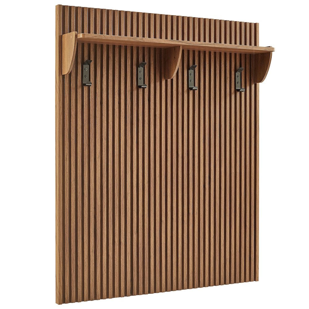 Render Fluted 3-in-1 Hall Tree With Storage Bench and Coat Rack. Picture 6