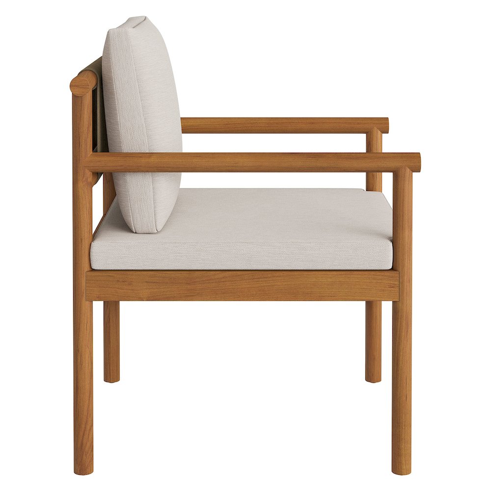Eleni 7 Piece Outdoor Patio Teak Wood Dining Set. Picture 7