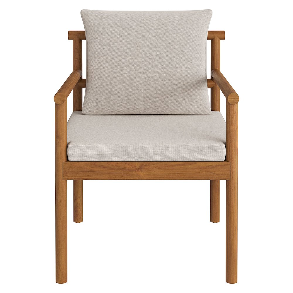 Eleni 7 Piece Outdoor Patio Teak Wood Dining Set. Picture 9