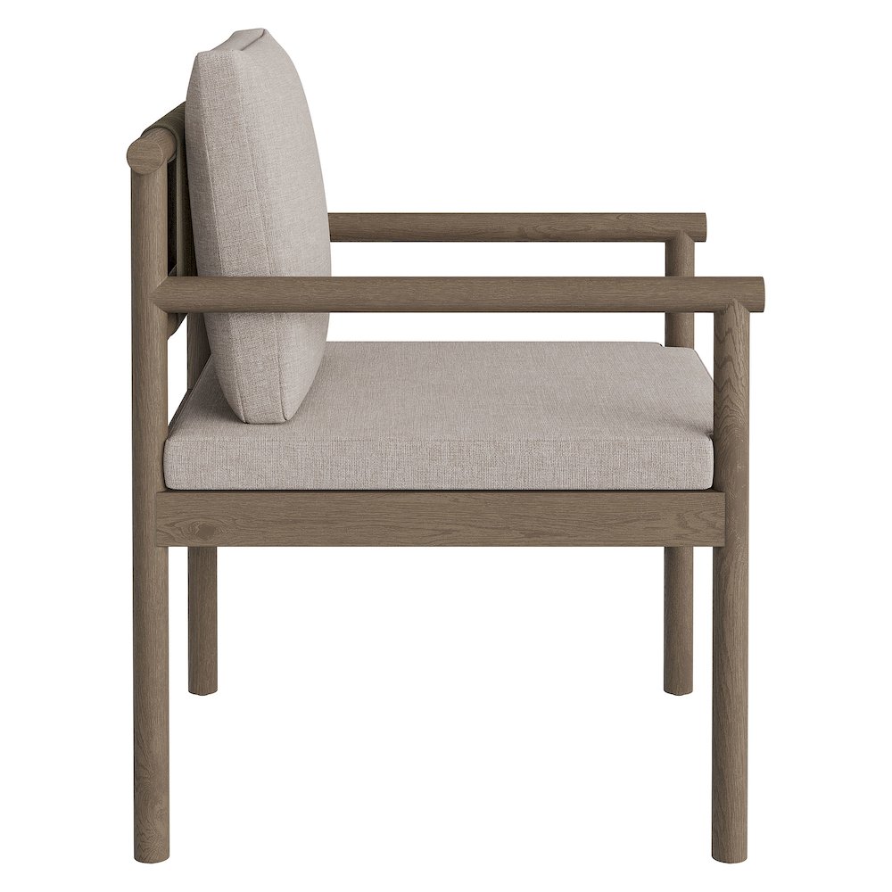 Eleni 7 Piece Outdoor Patio Teak Wood Dining Set. Picture 7
