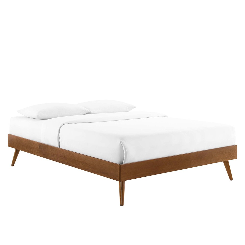 Willow Wood Full Platform Bed With Splayed Legs. Picture 4