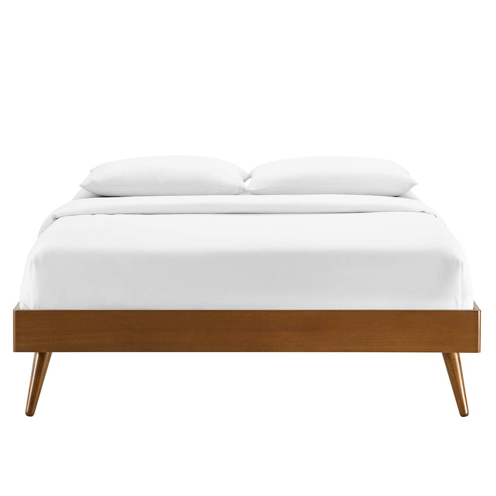 Willow Wood Full Platform Bed With Splayed Legs. Picture 9