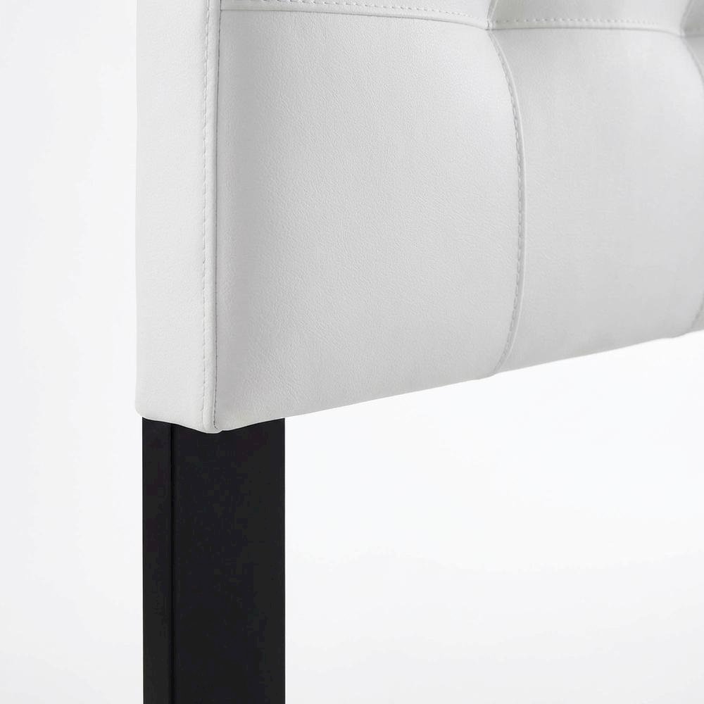 Upholstered Fabric King Headboard with Soft Padding and Classic Design. Picture 4