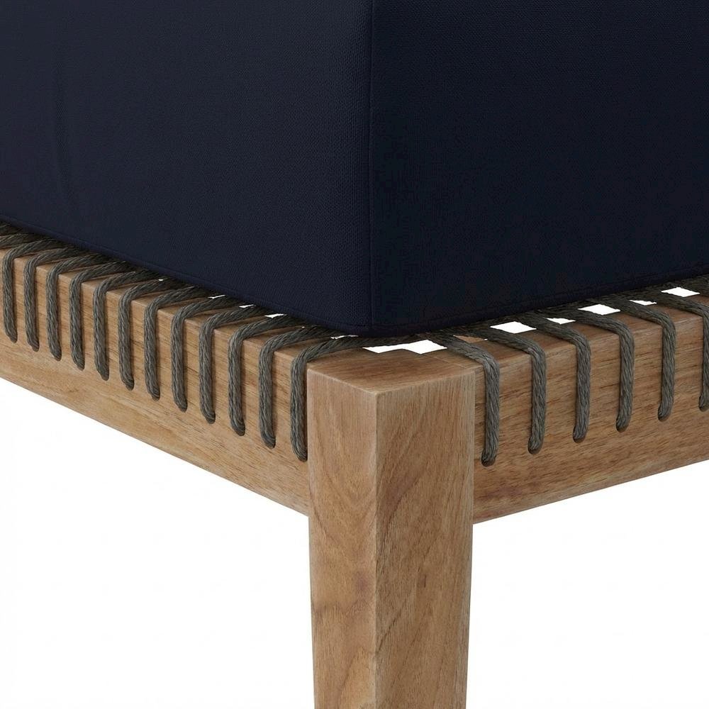 Outdoor Patio Teak Wood Corner Chair For Lounge Seating. Picture 6