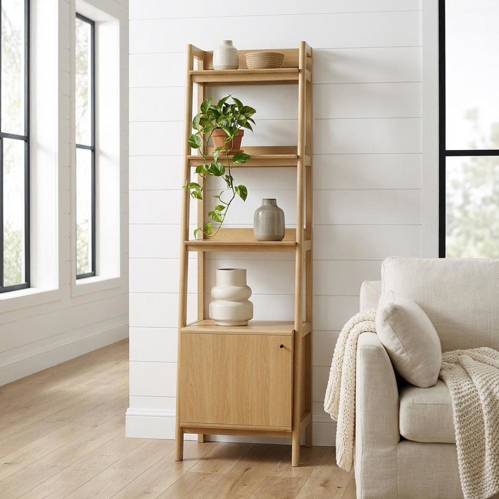 Wooden Bookshelf with Open Shelving for Home Library and Organization. Picture 2