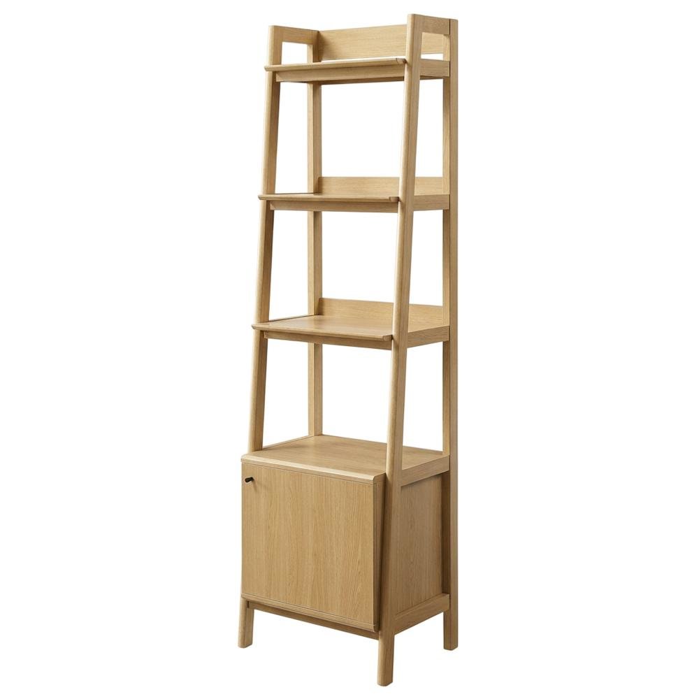 Wooden Bookshelf with Open Shelving for Home Library and Organization. Picture 1