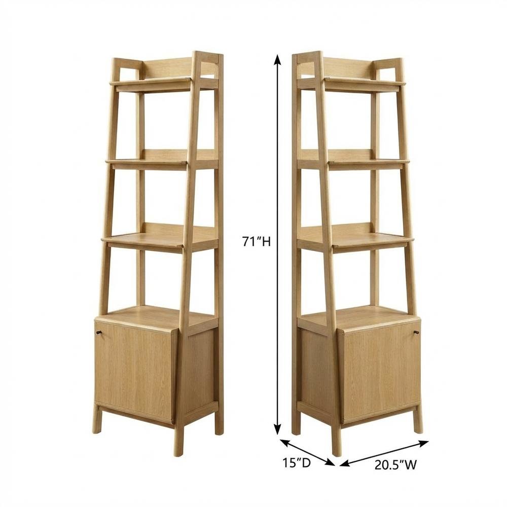 Wooden Bookshelf with Open Shelving for Home Library and Organization. Picture 7