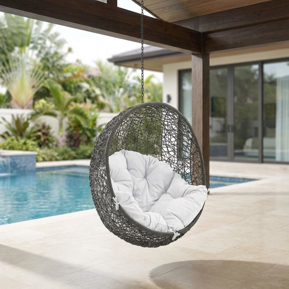 Outdoor Patio Swing Chair With Cushioned Seat And Durable Frame. Picture 3