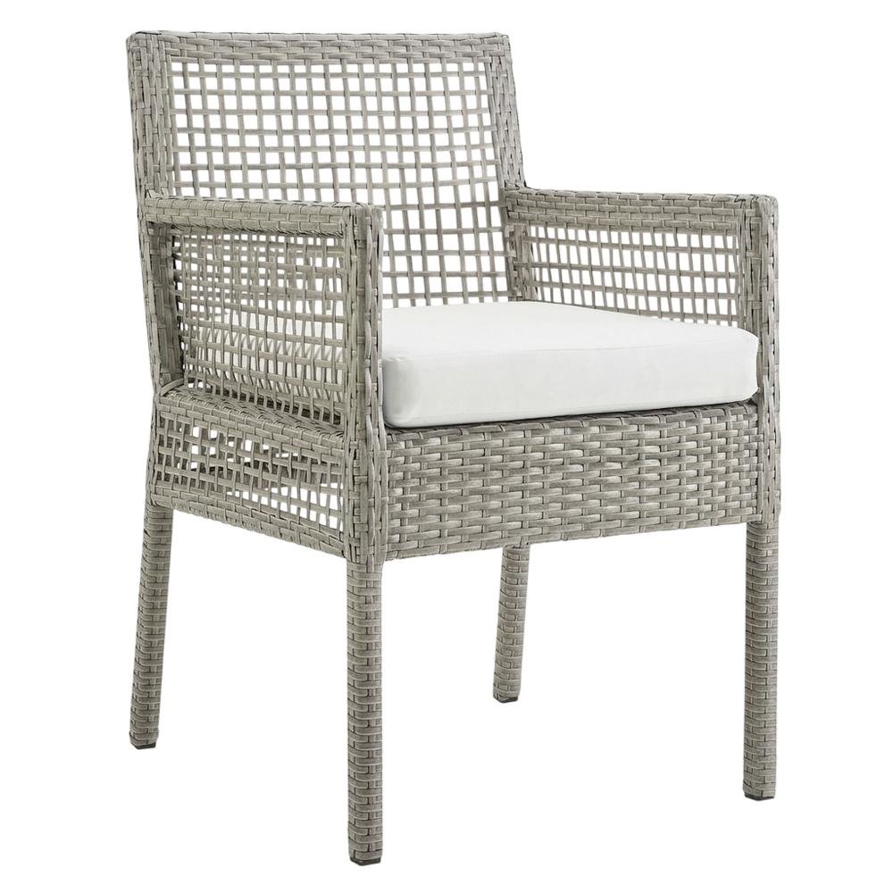 Outdoor Patio Rattan Wicker Dining Armchair With Cushioned Seat. Picture 1