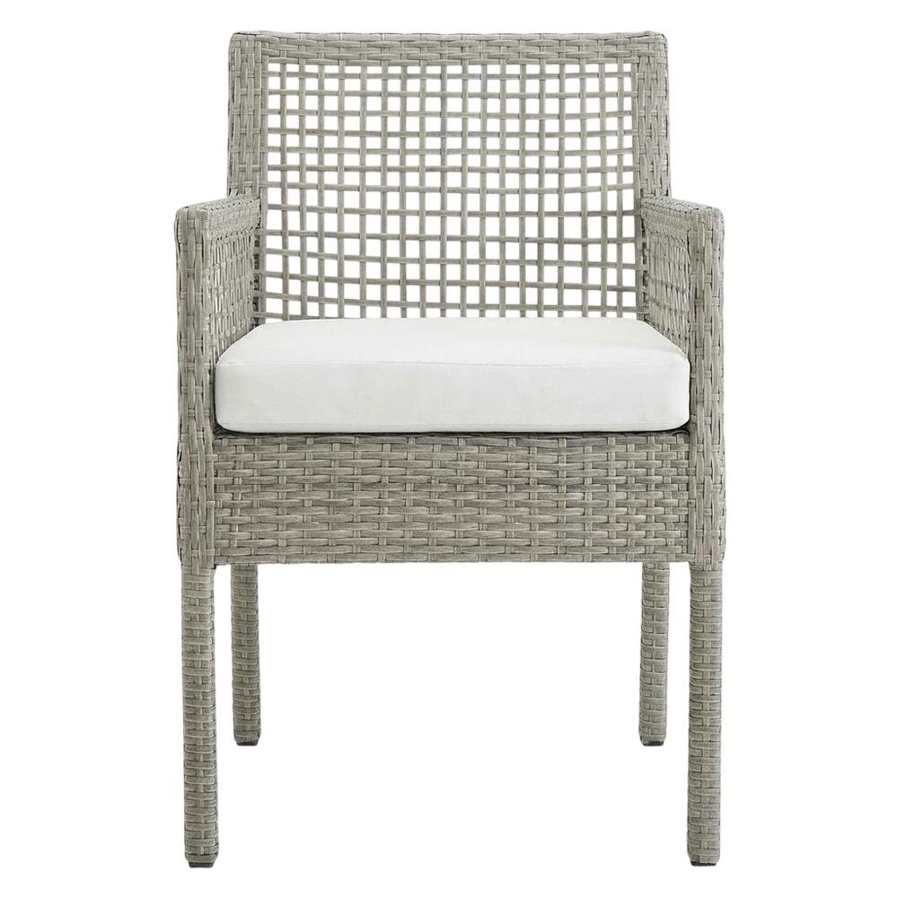 Outdoor Patio Rattan Wicker Dining Armchair With Cushioned Seat. Picture 4