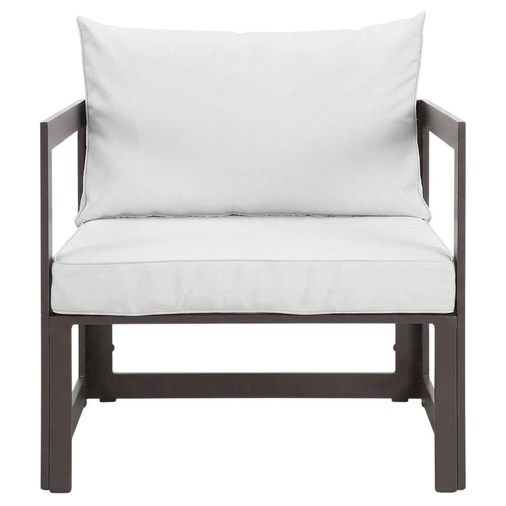 Outdoor Patio Armchair With Cushioned Seat For Comfortable Lounge. Picture 4