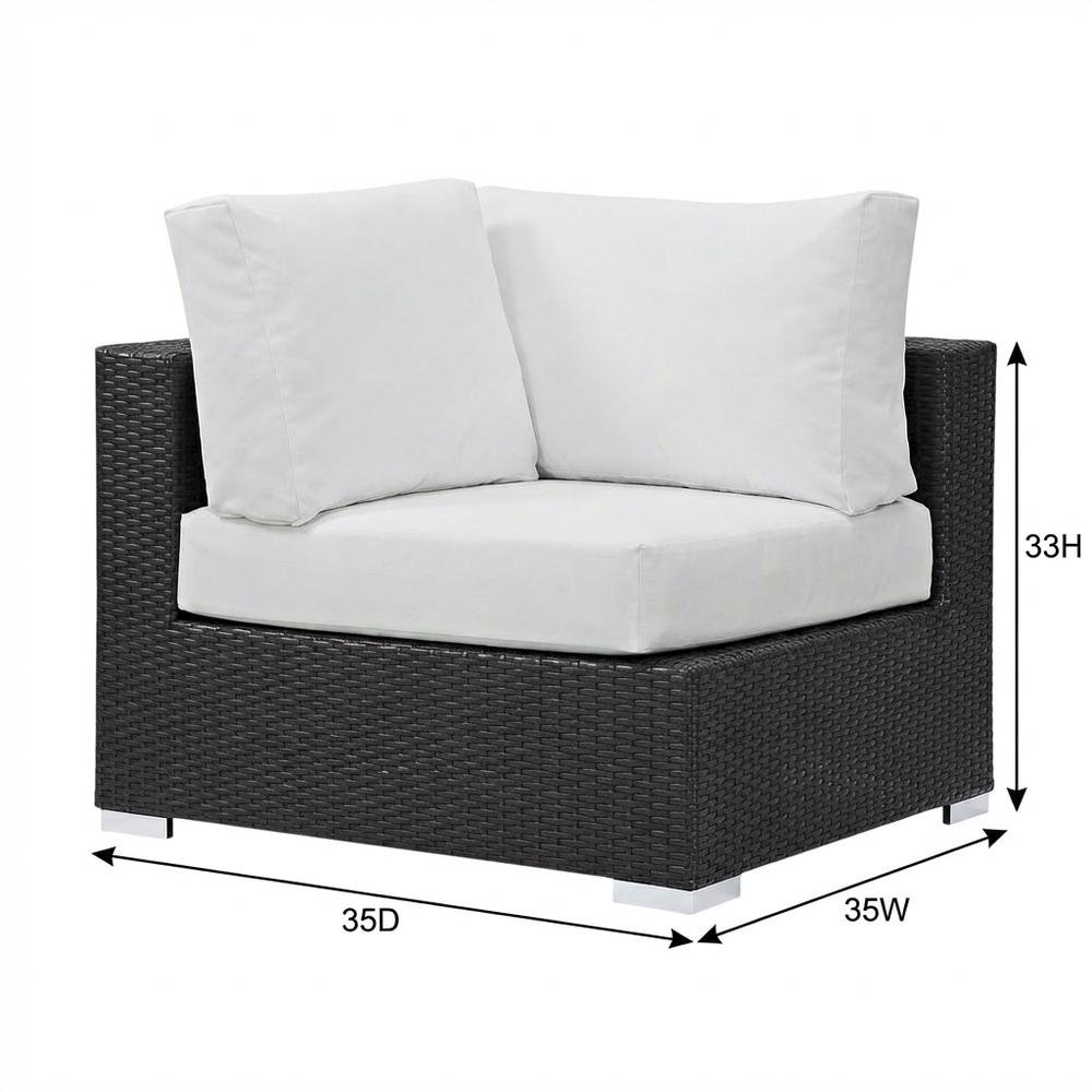 Outdoor Patio Corner Sofa With Cushions For Lounge Space. Picture 7