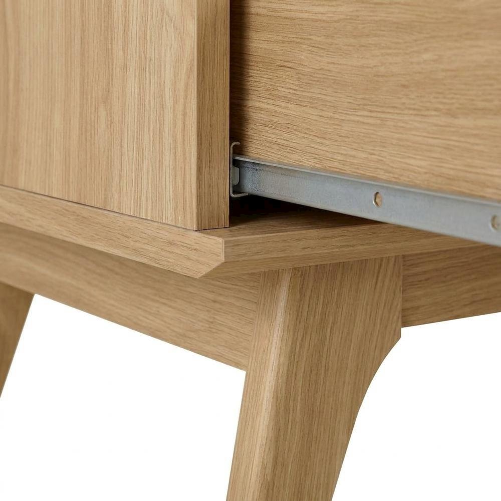 Wooden Sideboard Buffet Cabinet with Storage for Dining Room, Oak. Picture 6