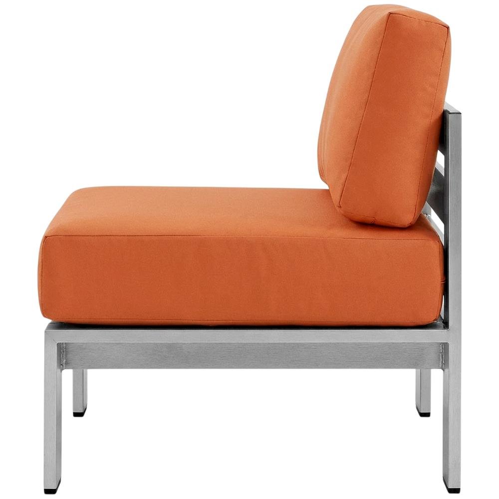 Outdoor Lounge Chair With Aluminum Frame And Armless Design. Picture 1