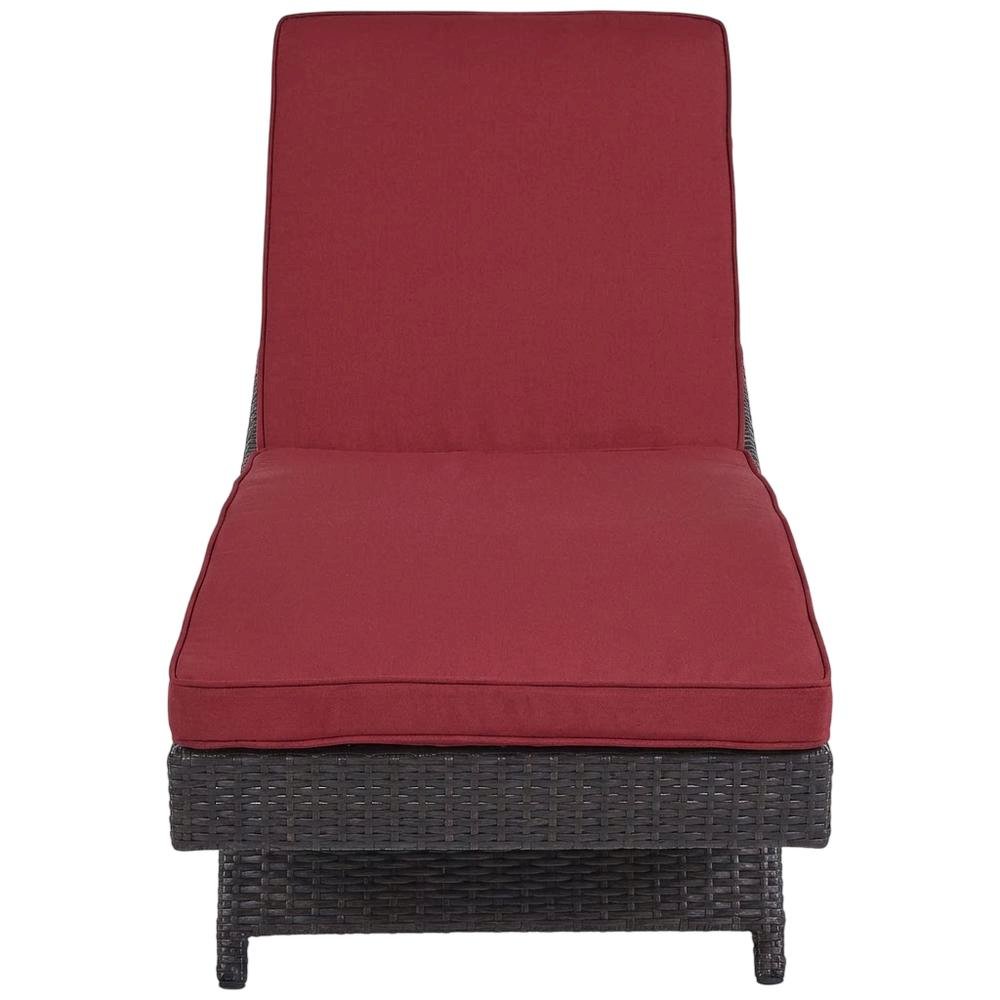 Aluminum Outdoor Lounge Chair Set of 2 With Thick Cushions And Stack-Free Design. Picture 4