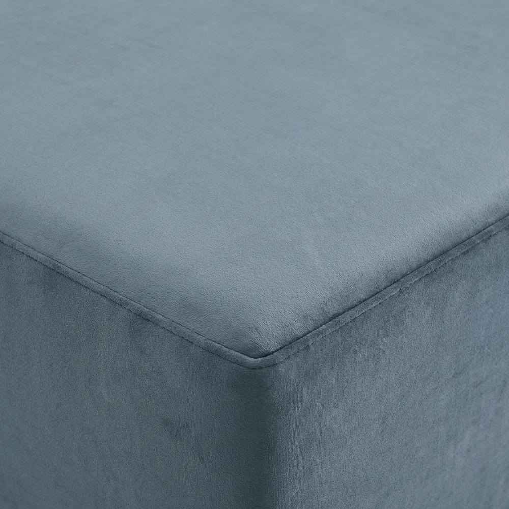 Square Velvet Ottoman With Modern Design For Outdoor Use. Picture 5