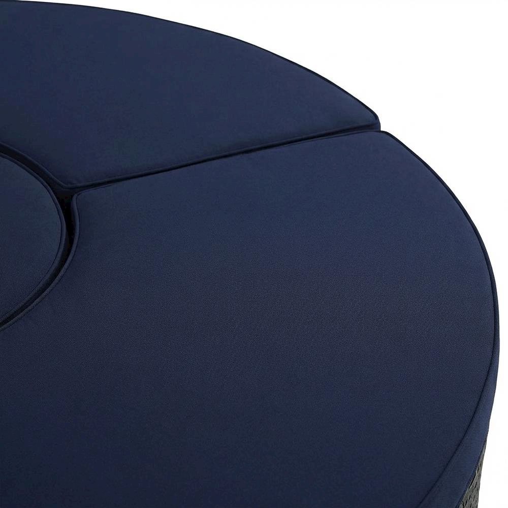 Outdoor Daybed with Cushioned Backrest and Durable Frame for Lounge Relaxation. Picture 5