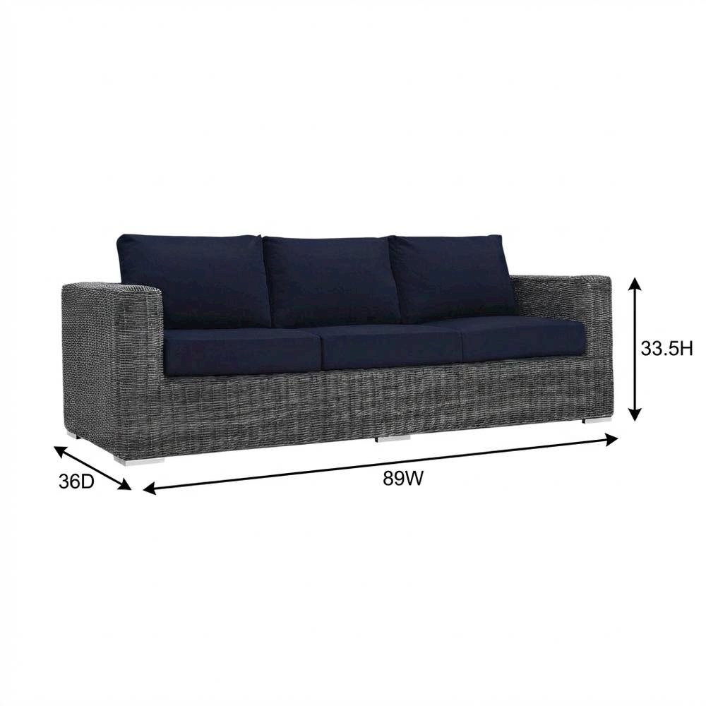 Outdoor Patio Sofa with Cushions for Cozy Lounge Seating. Picture 7