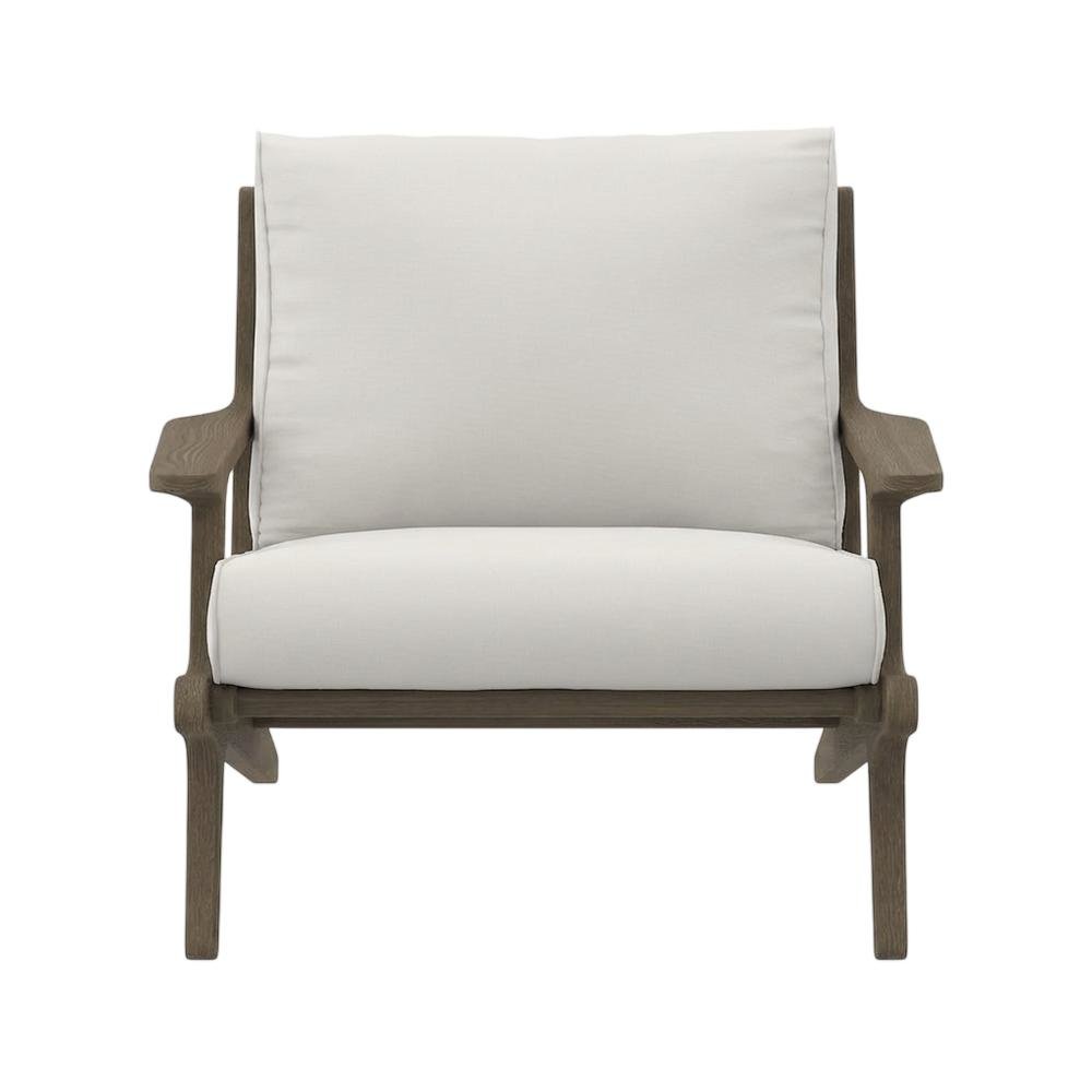 Teak Wood Outdoor Armchair For Patio, Rustic Style, Comfortable Seating. Picture 4