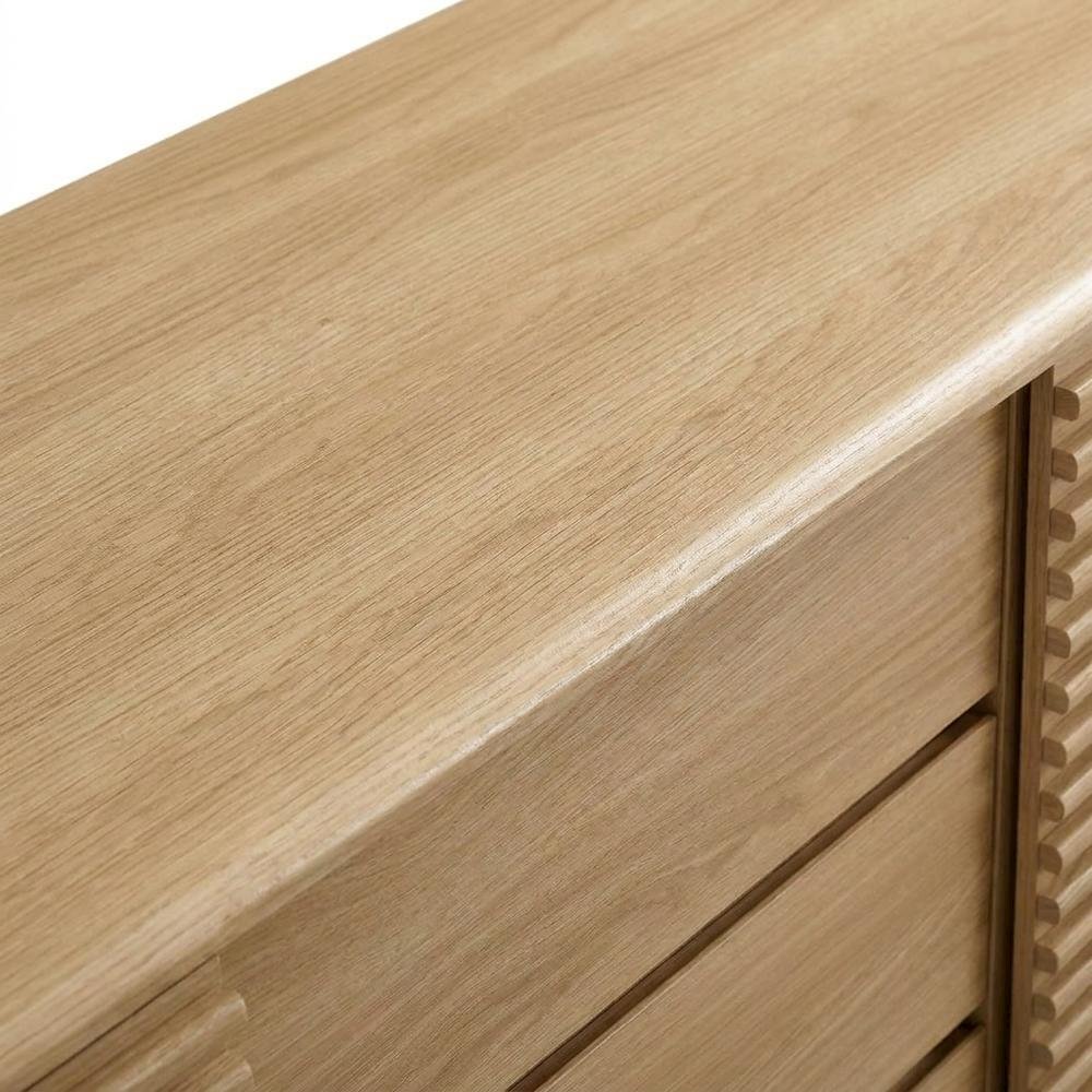 Wooden Sideboard Buffet Cabinet with Storage for Dining Room, Oak. Picture 7