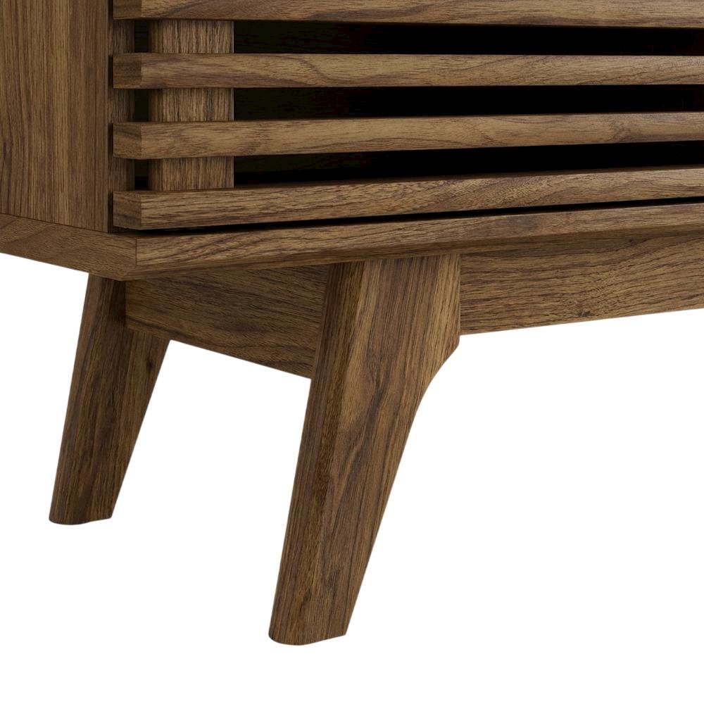 Brown Wood TV Console with Spacious Surface and Modern Design. Picture 6