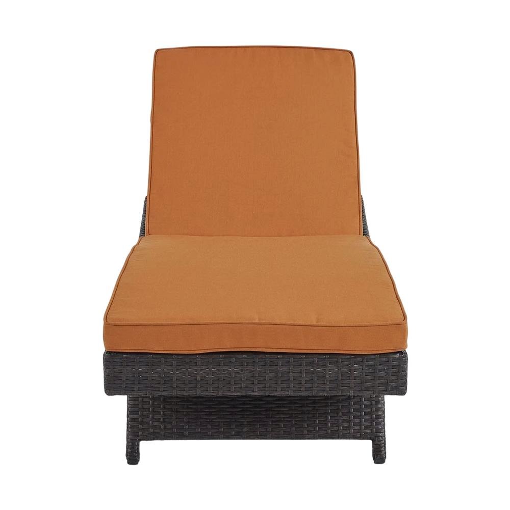 Outdoor Patio Chaise Set Of 2 With Cushioned Lounge Chairs For Garden, Poolside. Picture 4