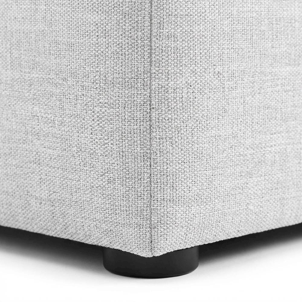 Square Woven Fabric Ottoman With Cushioned Top For Outdoor Seating. Picture 6