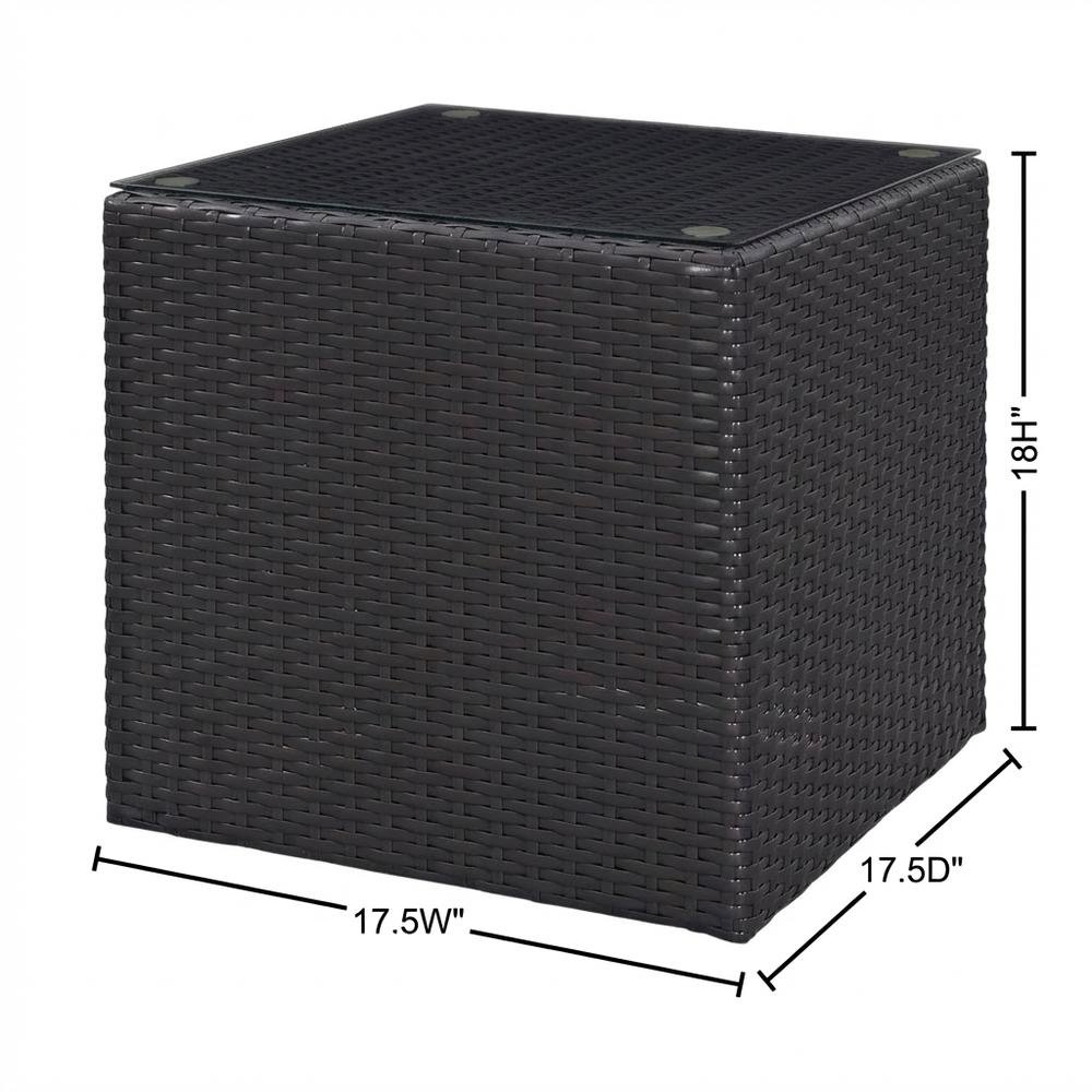 Round Outdoor Side Table With Modern Design For Patio Use. Picture 7