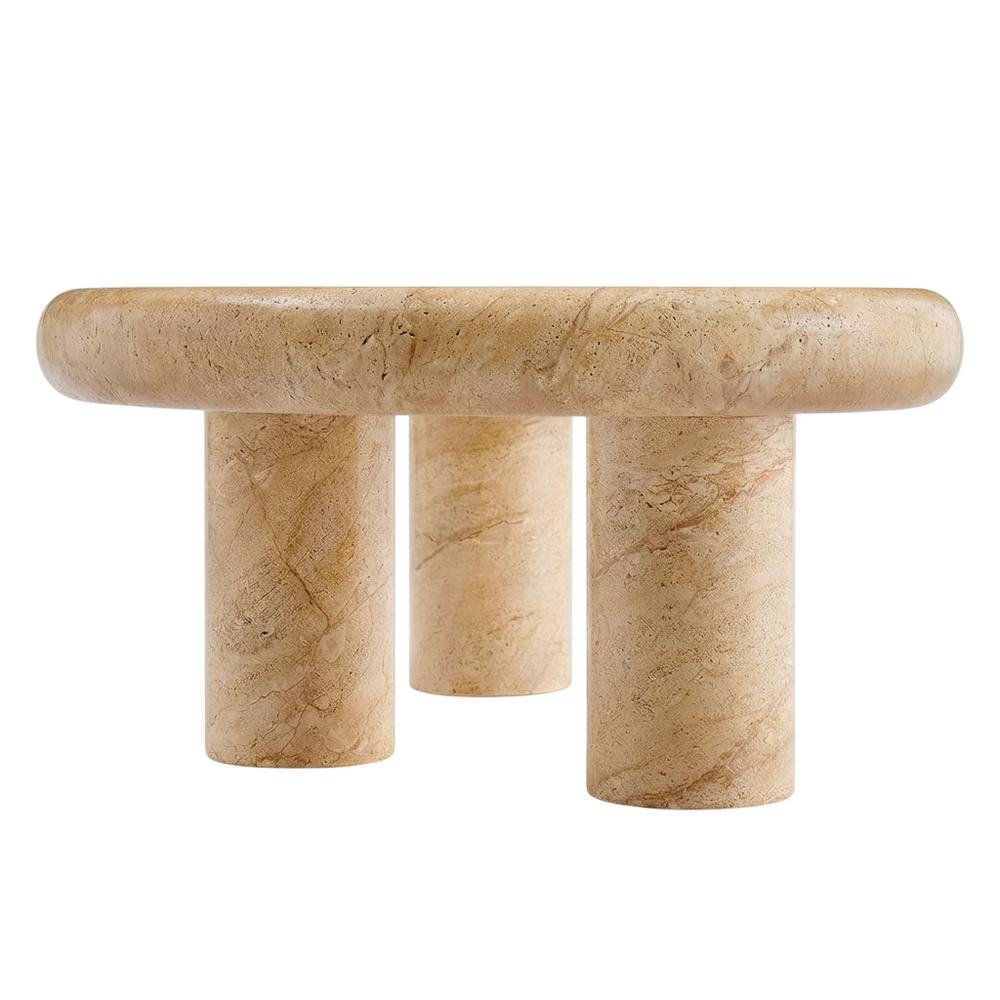 Textured Faux Indoor-Outdoor Coffee Table With Durable Finish. Picture 4