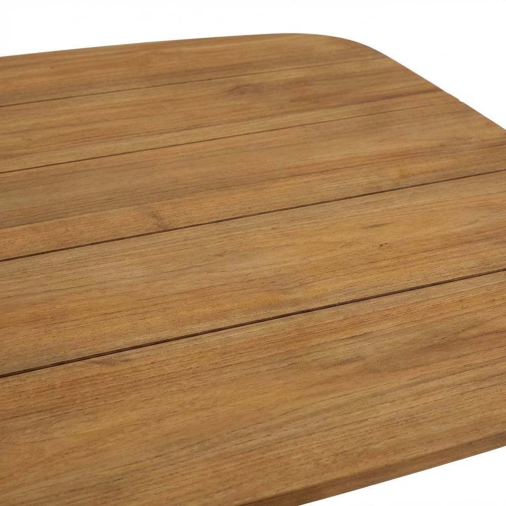Square Outdoor Dining Table In Teak Wood, Spacious, Weather-Resistant Design. Picture 5