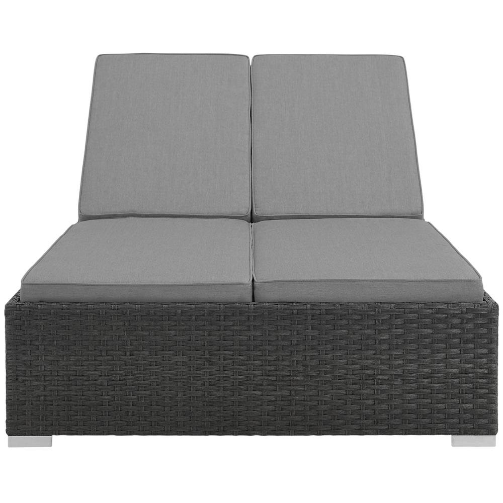 Outdoor Patio Double Chaise With Cushioned Seat For Relaxation. Picture 4