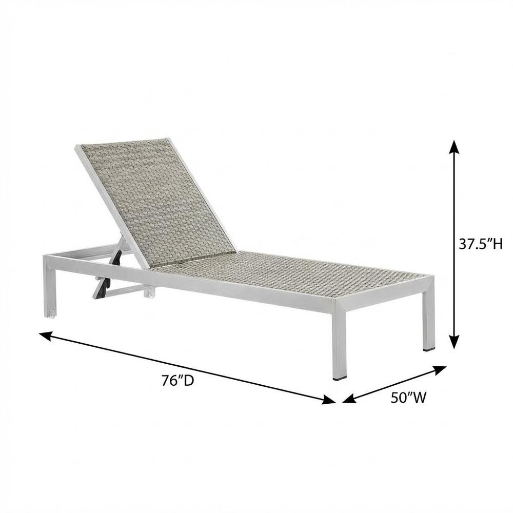 Aluminum Patio Lounge Chairs Set Of 2 With Weather-Resistant Frame. Picture 7