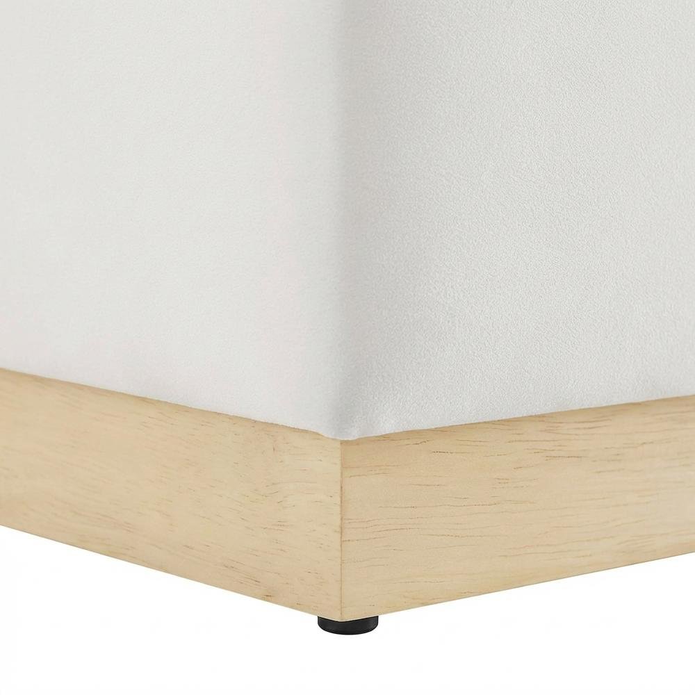 Velvet Upholstered Ottoman In Performance Fabric With Classic Design. Picture 6